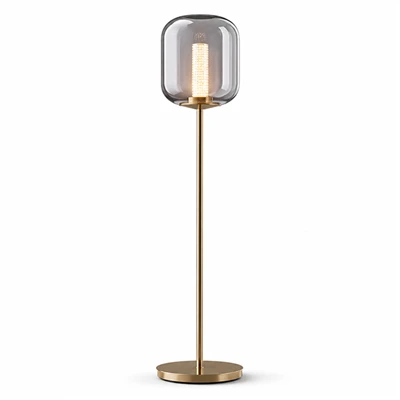 LED gulvlampe glasskærm